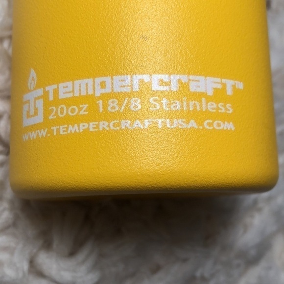 TEMPERCRAFT 20oz TUMBLER | Stainless Yellow Happy Smoker TEMPERCRAFT 20oz - Picture 4 of 4
